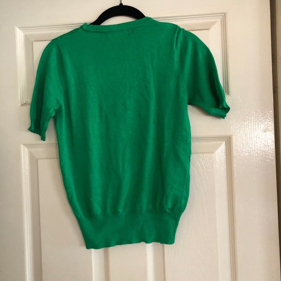 SOLD MAK Green Floral Pullover Small - Picture 4 of 4